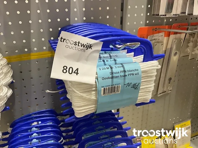Gevlochten touw wit dia 3 mm - afbeelding 1 van  3