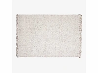 Geweven wollen vloerkleed - 240 x 170 cm - beige tartan patroon - afbeelding 3 van  5