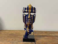 Gezicht van stilte ssshht h23cm blauw trash goud - afbeelding 1 van  2