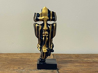 Gezicht van stilte ssshht h23cm zwart trash goud - afbeelding 1 van  2