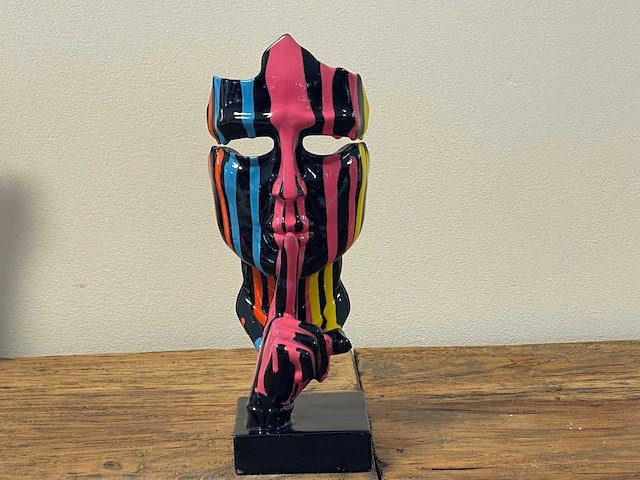 Gezicht van stilte ssshht h23cm zwart trash - afbeelding 1 van  2