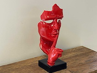 Gezicht van stilte ssshht h43cm rood - afbeelding 2 van  2