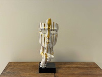 Gezicht van stilte ssshht h43cm wit trash goud - afbeelding 1 van  2