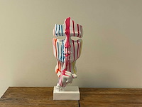 Gezicht van stilte ssshht h43cm wit trash - afbeelding 1 van  2