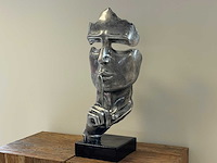 Gezicht van stilte ssshht h63cm old silver - afbeelding 2 van  2