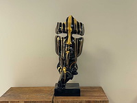 Gezicht van stilte ssshht h63cm zwart trash goud - afbeelding 1 van  2