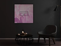 Gg pink 60x60 cm - canvas wanddecoratie - afbeelding 1 van  2