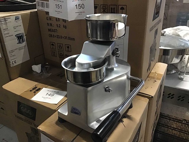 Ggg hf-100 rvs hamburgerpers 10cm - afbeelding 2 van  6