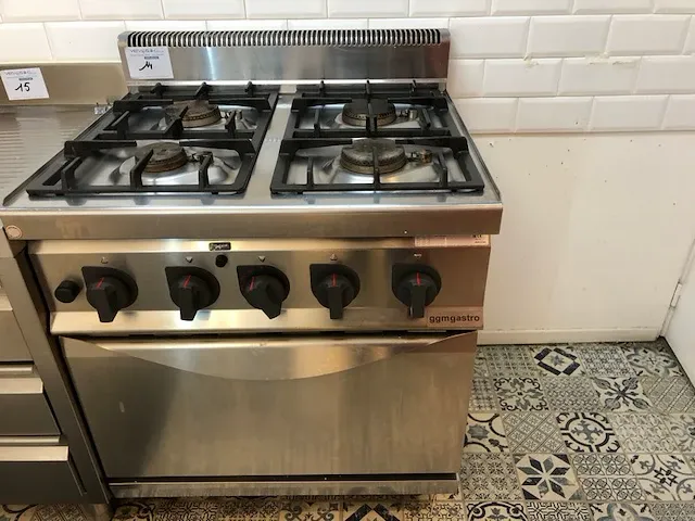 Ggm gastro gaskookfornuis met oven - afbeelding 1 van  7