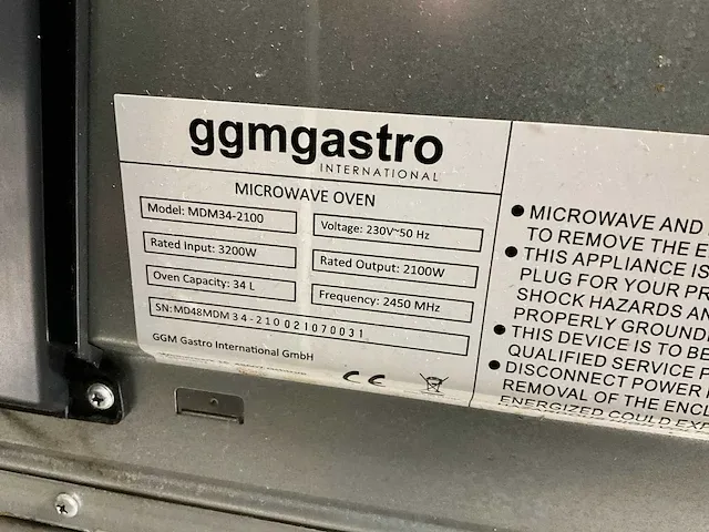 Ggm gastro mdm34-2100 magnetron - afbeelding 3 van  3