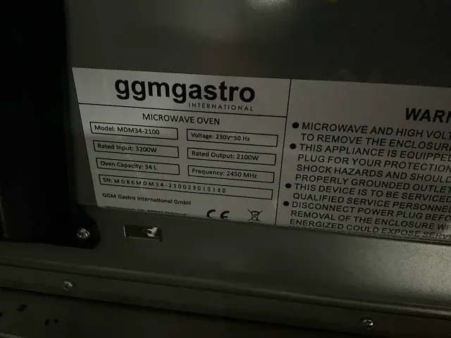 Ggm gastro mdm34-2100 magnetron - afbeelding 4 van  4