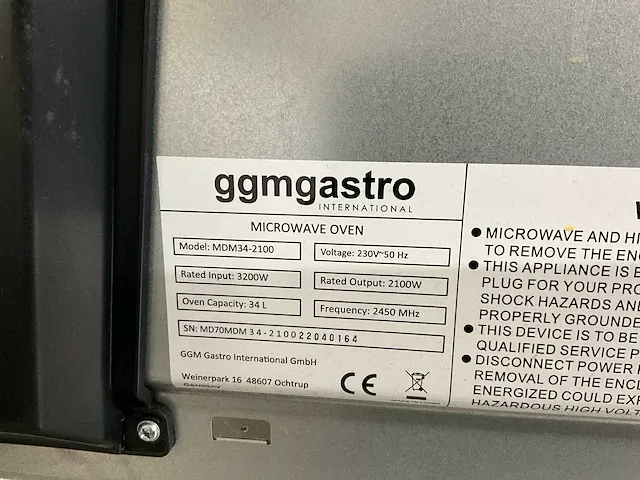 Ggm gastro mdm34-2100 magnetron - afbeelding 3 van  3