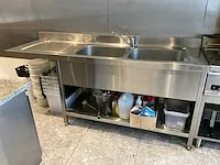 Ggmgastro rvs dubbele wastafel