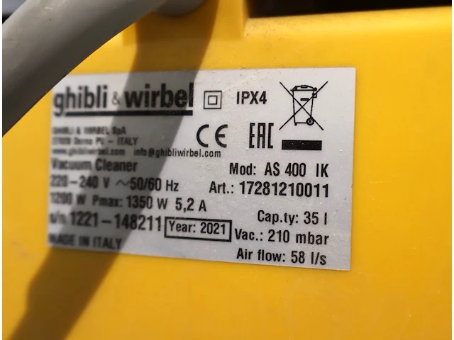 Ghibli & wirbel industriele stofzuiger - afbeelding 4 van  5