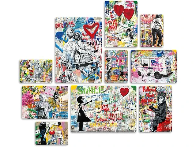 Giallobus - set van 10 schilderijen - afbeelding 1 van  3