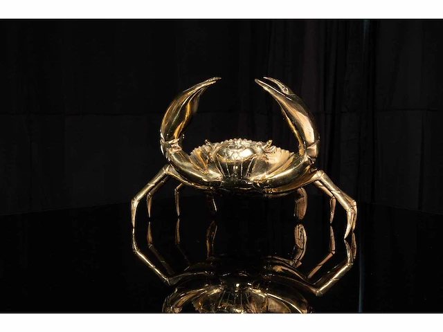 Giant crabe op brons gepolijst - 36/18/23 cm - limited edition - certificaat - afbeelding 1 van  7