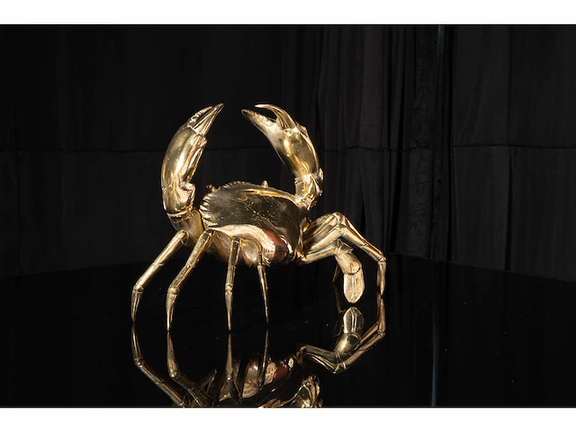 Giant crabe op brons gepolijst - 36/18/23 cm - limited edition - certificaat - afbeelding 4 van  7