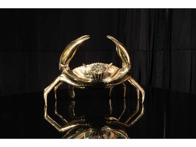 Giant crabe op brons gepolijst - 36/18/23 cm - limited edition - certificaat - afbeelding 6 van  7
