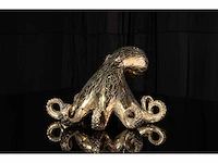Giant octopus sculptuur in goud brons -15_25_25 cm - certificaat - genummerde editie - afbeelding 2 van  7