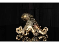 Giant octopus sculptuur in goud brons -15_25_25 cm - certificaat - genummerde editie - afbeelding 3 van  7
