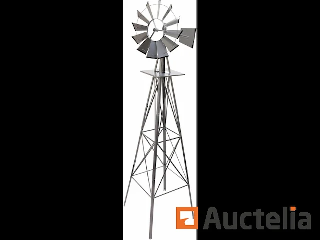 Giant windmill us style staal, hoogte 245 cm - afbeelding 3 van  4