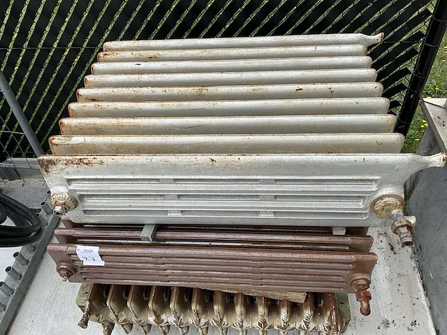 Gietijzer antieke radiator (3x) - afbeelding 3 van  3