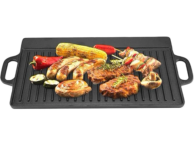 Gietijzeren grillpan met antiaanbaklaag - afbeelding 1 van  3