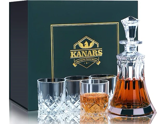 Giftbox whiskey karaf + glazen kristal - afbeelding 1 van  4