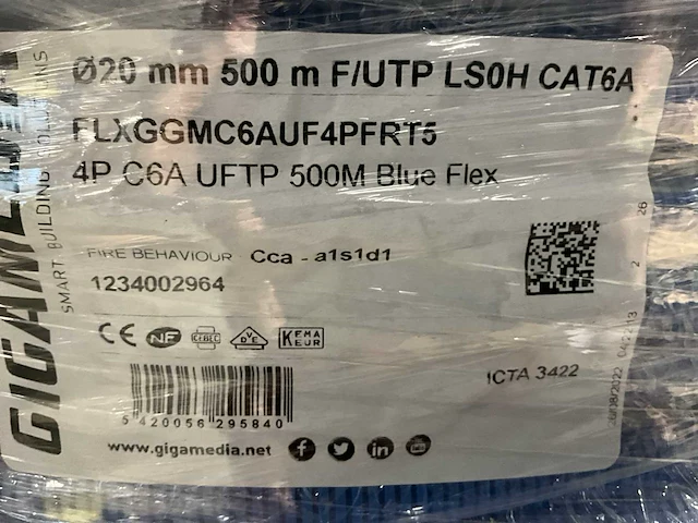 Gigamedia uftp cat6a 500 m datakabel (3x) - afbeelding 3 van  3