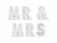 Ginger ray - ballonstandaard mr & mrs - wit - per set - afbeelding 2 van  2