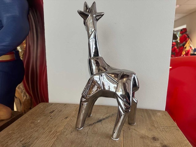 Giraf chrome silver h38cm x l16cm - afbeelding 2 van  2