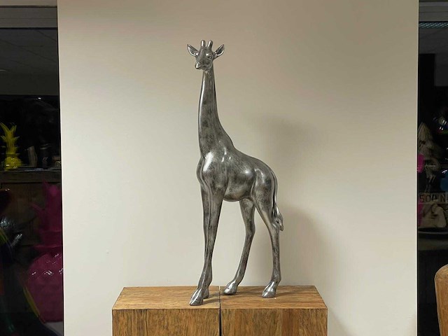 Giraf h100cm old silver - afbeelding 1 van  2