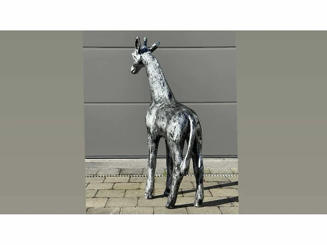 Giraf staand h108cm old silver - afbeelding 2 van  2