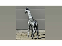 Giraf staand h108cm old silver - afbeelding 2 van  2