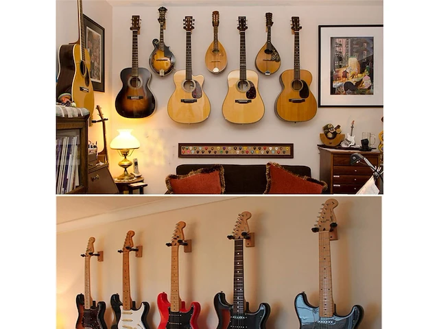 Gitaarhanger voor wandmontage 6 stuks - afbeelding 8 van  8