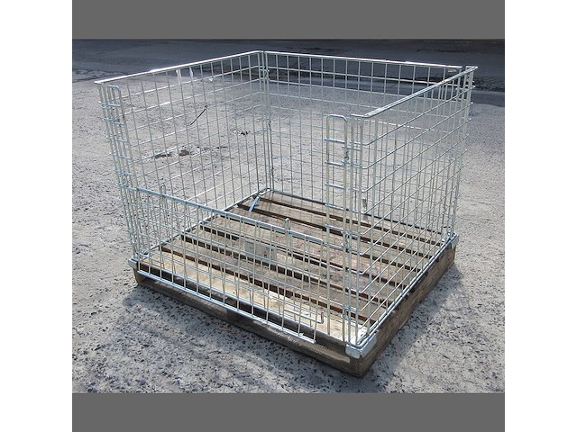 Gitterbox op pallet 1200x1000x800mm - afbeelding 1 van  2