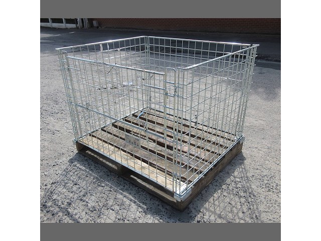 Gitterbox op pallet 1200x1000x800mm - afbeelding 2 van  2