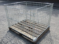 Gitterbox op pallet 1200x1000x800mm - afbeelding 2 van  2