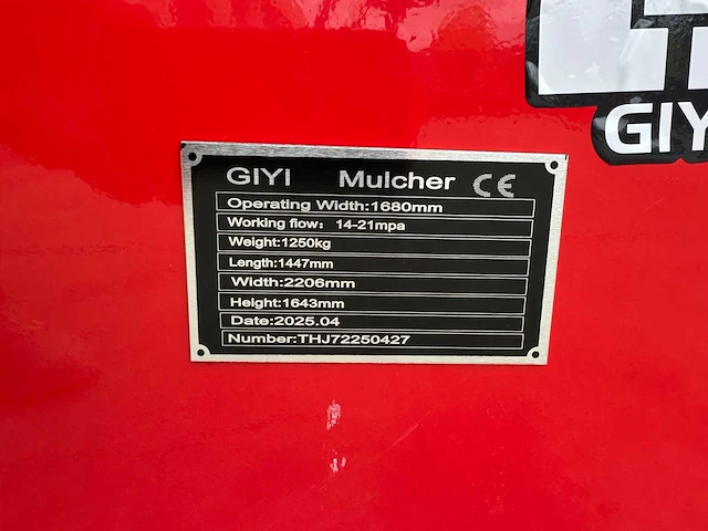 Giyi - 2025 - mulcher - voorzetapparatuur - afbeelding 2 van  10