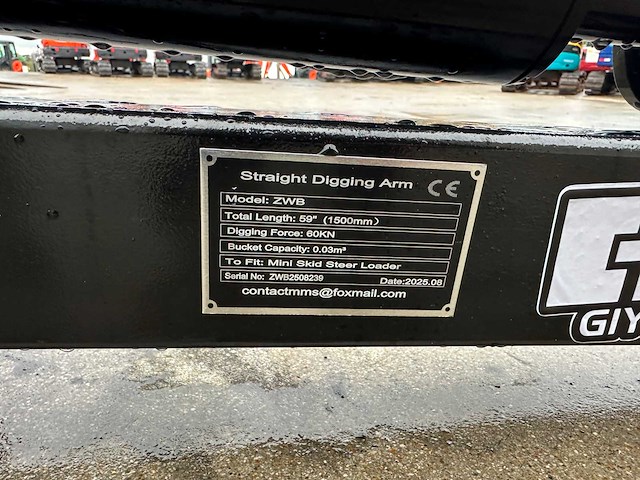 Giyi - 2025 - zwb - voorzetapparatuur - graafarm - afbeelding 2 van  10