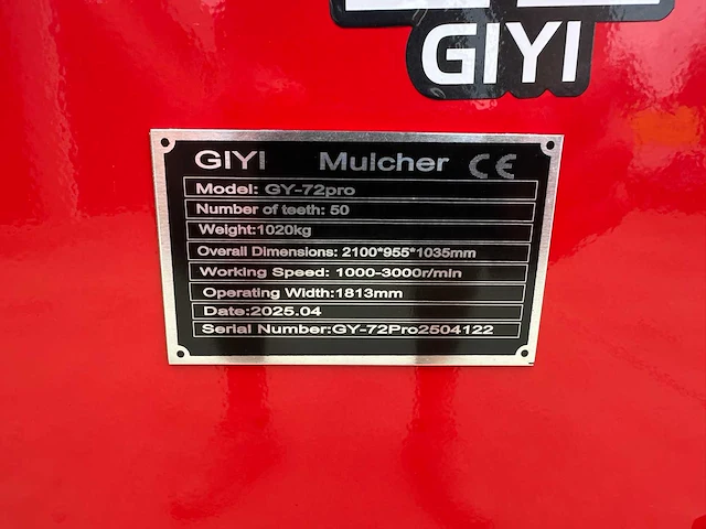 Giyi - gy-72pro - mulcher -2025 - afbeelding 2 van  10