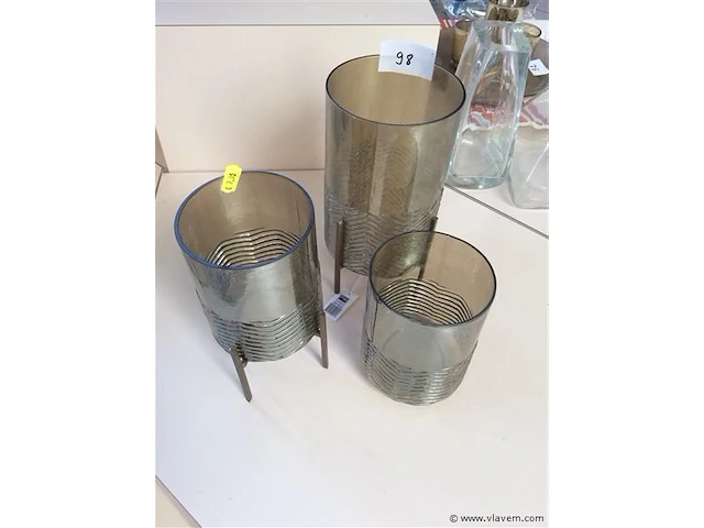 Glas 3stuks 2op voet - afbeelding 1 van  3