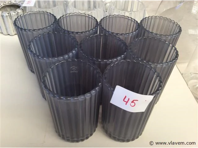 Glas grijs 9stuks - afbeelding 1 van  2