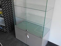 Glaskast 2 legborden 100x50x150 - afbeelding 1 van  1