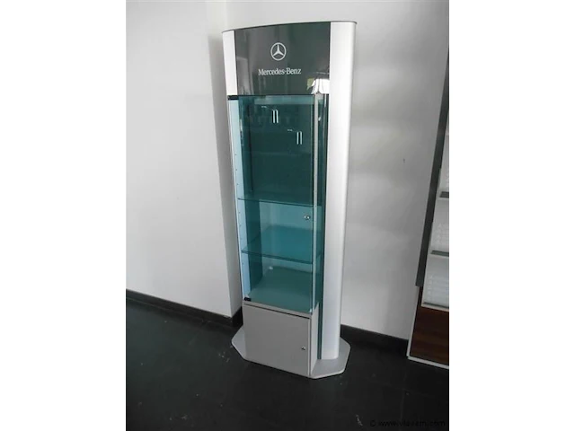 Glaskast 2 legborden 65x45x182 - afbeelding 1 van  1