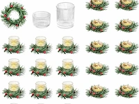 Glasseam votief kaarshouders (24 stuks) - afbeelding 1 van  3
