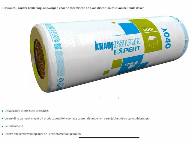 Glaswol 18 cm dik 169,92 m2 ( 1 pal ) - afbeelding 1 van  2