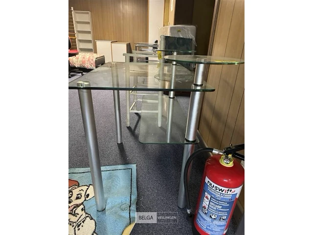Glazen bureel l80xb55xh69 cm - afbeelding 3 van  4