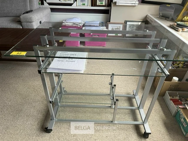 Glazen bureeltafel - afbeelding 1 van  7