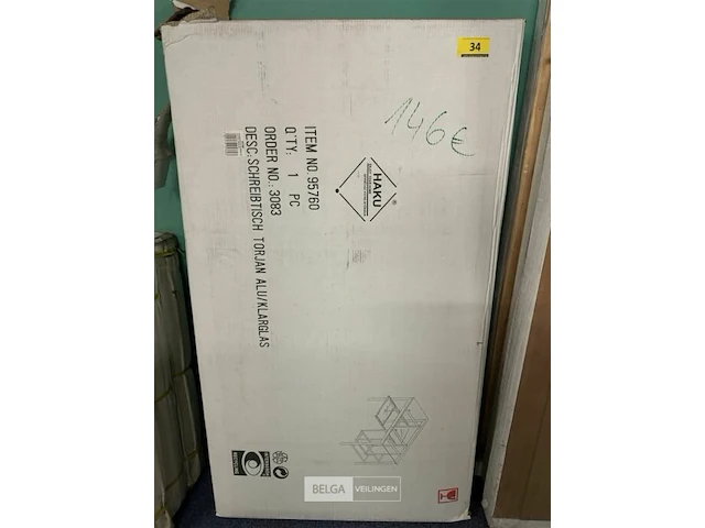 Glazen bureeltafel - afbeelding 1 van  2